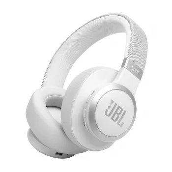 JBL Live 770NC ausinės belaidės ant ausų skambučiams/muzikai Bluetooth balta