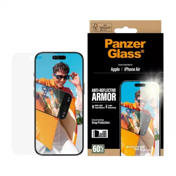 PanzerGlass antirefleksinis „Armor“ ekrano apsauga, skirta „iPhone Air“ – atspari įbrėžimams ir smūgiams