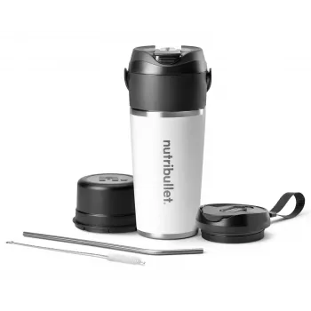 NutriBullet Flip 0,59 L nešiojamasis maišytuvas, juoda, balta