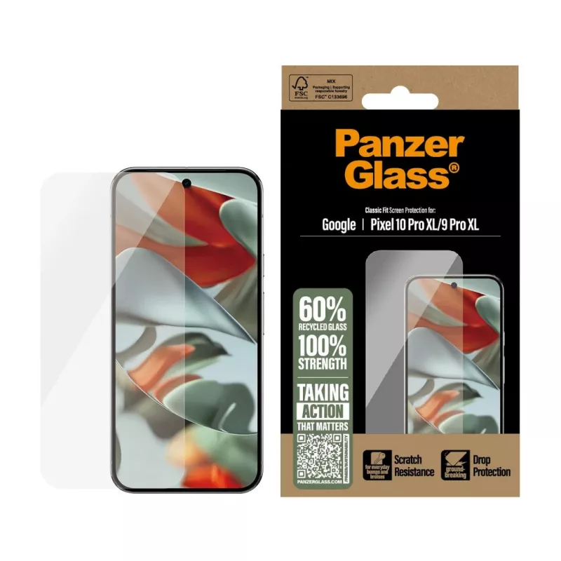 PanzerGlass ekrano/galinės dalies apsauga, skirta „Google Pixel 10 Pro XL / 9 Pro XL“, skaidri, 1 vnt. (PG92324)