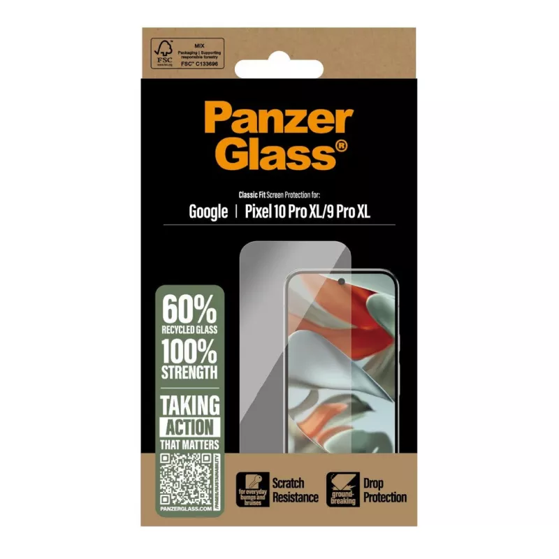 PanzerGlass ekrano/galinės dalies apsauga, skirta „Google Pixel 10 Pro XL / 9 Pro XL“, skaidri, 1 vnt. (PG92324)