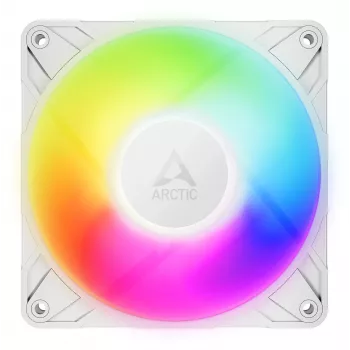 ARCTIC Freezer P12 Pro A-RGB (balta) – 3 vnt. pakuotė 120 mm A-RGB PWM ventiliatorius su kabelių skirstytuvu