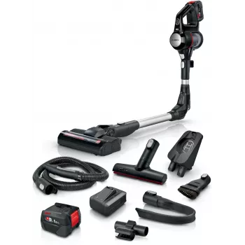 Bosch BSS715FRSH belaidis dulkių siurblys / elektrinė šluota 2-in-1 belaidis dulkių siurblys Baterija Sausas Be maišelio 0,3 L Juoda, Sidabrinė 5 Ah