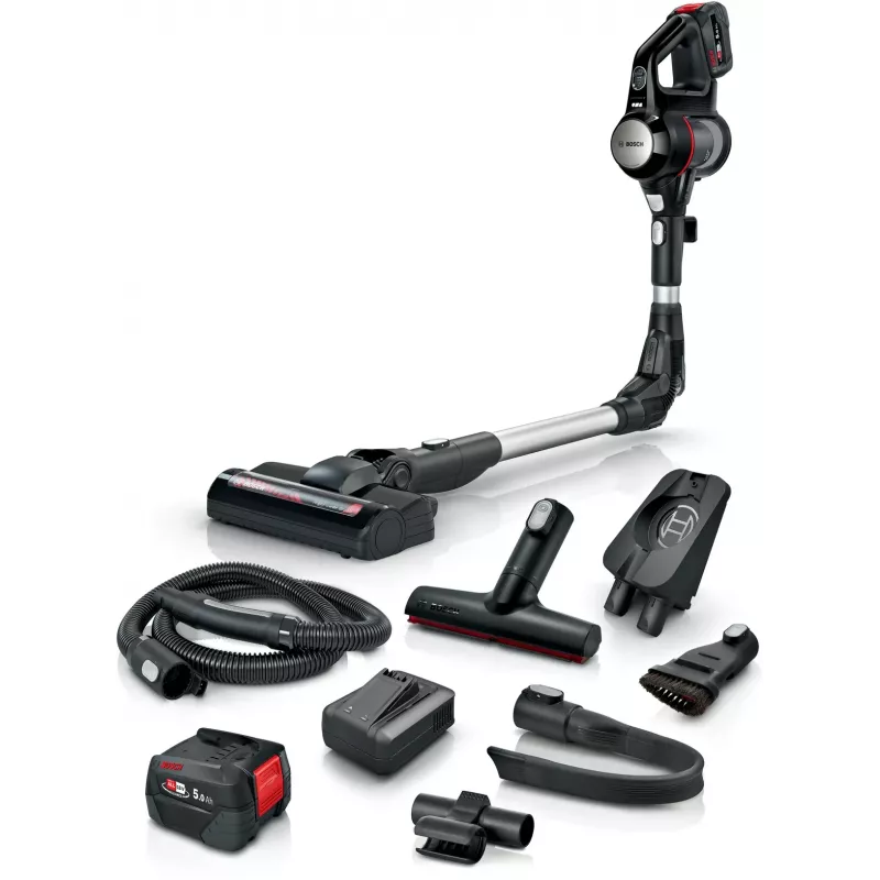 Bosch BSS715FRSH belaidis dulkių siurblys / elektrinė šluota 2-in-1 belaidis dulkių siurblys Baterija Sausas Be maišelio 0,3 L Juoda, Sidabrinė 5 Ah