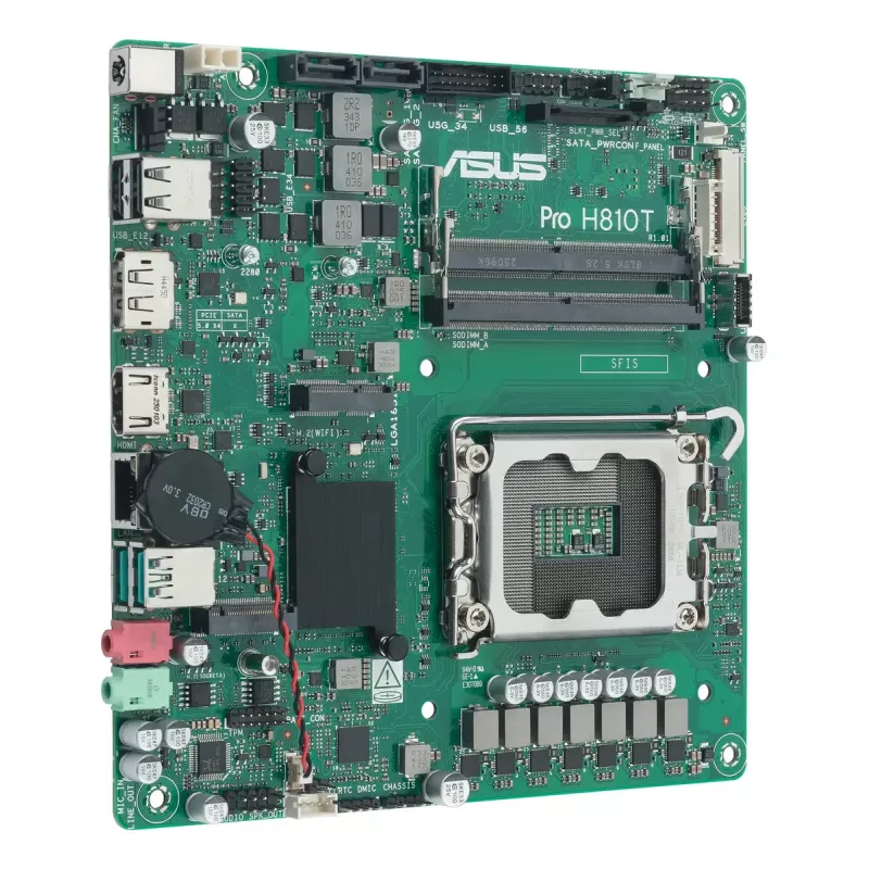 Motininė plokštė ASUS Pro H810T-CSM Intel H810 LGA 1851 mini ITX DDR5 128GB