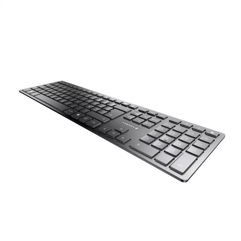 CHERRY KW 9100 plonas plona belaidė klaviatūra RF belaidė + Bluetooth AZERTY prancūzų Juoda