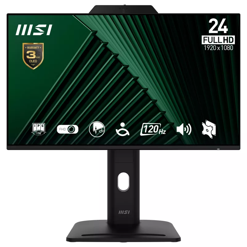 Monitorius MSI Pro MP242PMGDE 23,8 colio (60,5 cm) Full HD IPS 1920×1080, 4 ms, 300 cd/m², USB centras, VESA, garsiakalbiai, juodas
