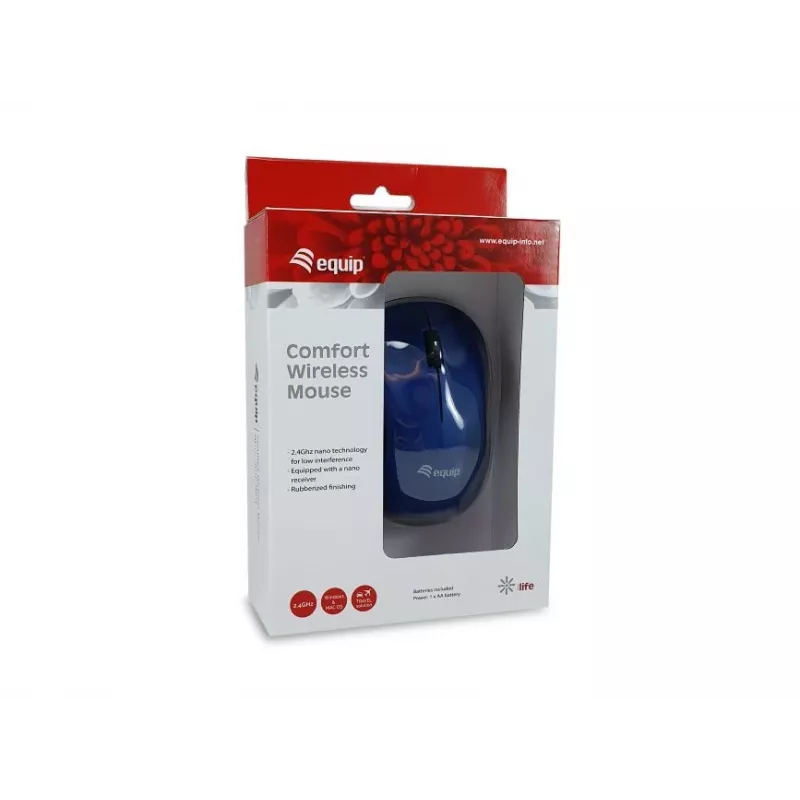 Pelė Equip Comfort Wireless mėlyna RF belaidė