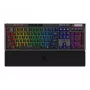 Mechaninė žaidimų klaviatūra MSI STRIKE PRO WIRELESS — pilno dydžio, USB + Bluetooth, RGB, QWERTY US, juoda