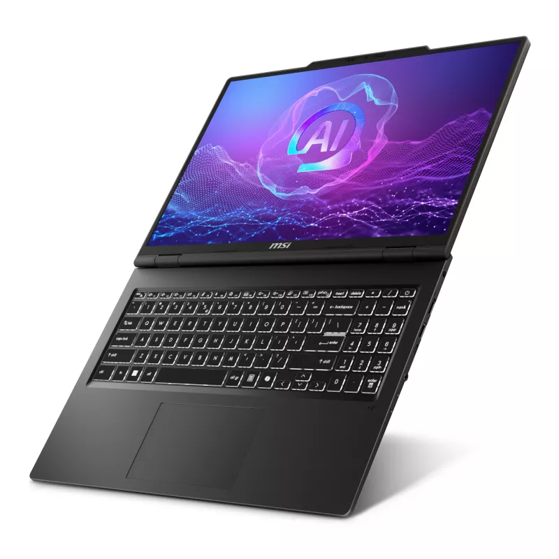 Nešiojamas kompiuteris MSI Venture A16 AI+ A3HMG-036DE — 16 colių 2K (2048×1280), AMD Ryzen AI 7 340 2 GHz, 16 GB DDR5, 1 TB SSD, RTX 5050, Windows 11 Home, pilka