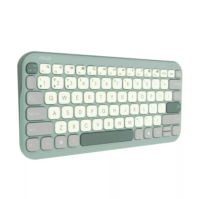 ASUS KW100 /GN/GE/81 klaviatūra Namai Bluetooth QWERTZ Vokiška Žalia, Šviesiai žalia