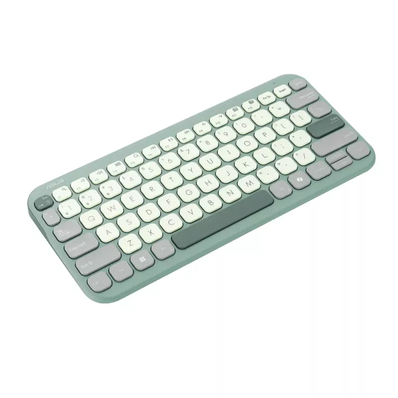 ASUS KW100 /GN/GE/81 klaviatūra Namai Bluetooth QWERTZ Vokiška Žalia, Šviesiai žalia