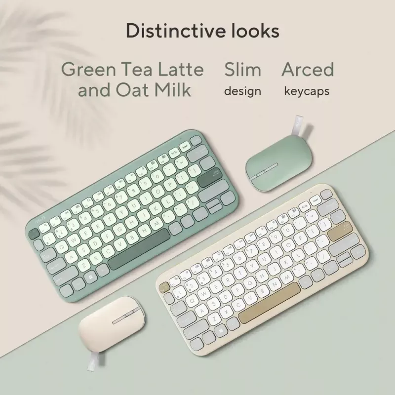 ASUS KW100 /GN/GE/81 klaviatūra Namai Bluetooth QWERTZ Vokiška Žalia, Šviesiai žalia