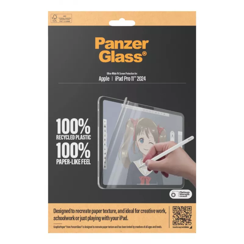 PanzerGlass ® GraphicPaper® Ekrano apsauga iPad Pro 11'' (2024-2025) | Itin platus pritaikymas