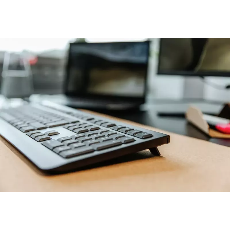 CHERRY KW 3000 klaviatūra universali RF belaidė QWERTY US International juoda