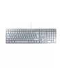CHERRY KC 6000 plonas klaviatūra universali USB AZERTY belgiška sidabrinė, balta