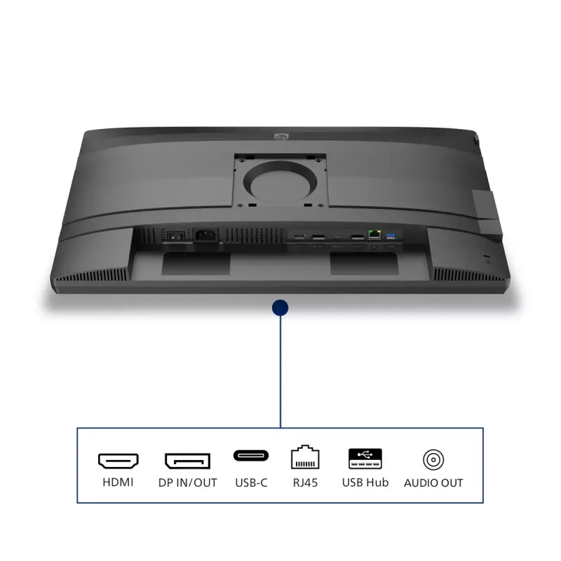 Philips 4000 serijos 24B2U4301/00 kompiuterio monitorius 60,5 cm (23,8 col.) 1920 x 1080 pikselių Full HD LCD pilkas