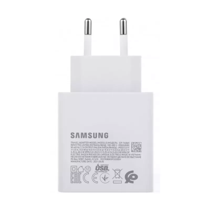 Samsung įkroviklis 65W PD USB-C TA865W Baltas — 65 W PD USB-C greitas kroviklis