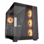 COUGAR PC Midi Tower korpusas FV150 ARGB — juodas, ATX/MicroATX/Mini-ITX, 3x120mm priekyje + 1x120mm gale, 2x3,5 col. ir 2x2,5 col. nišos