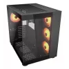 COUGAR PC Midi Tower korpusas FV150 ARGB — juodas, ATX/MicroATX/Mini-ITX, 3x120mm priekyje + 1x120mm gale, 2x3,5 col. ir 2x2,5 col. nišos