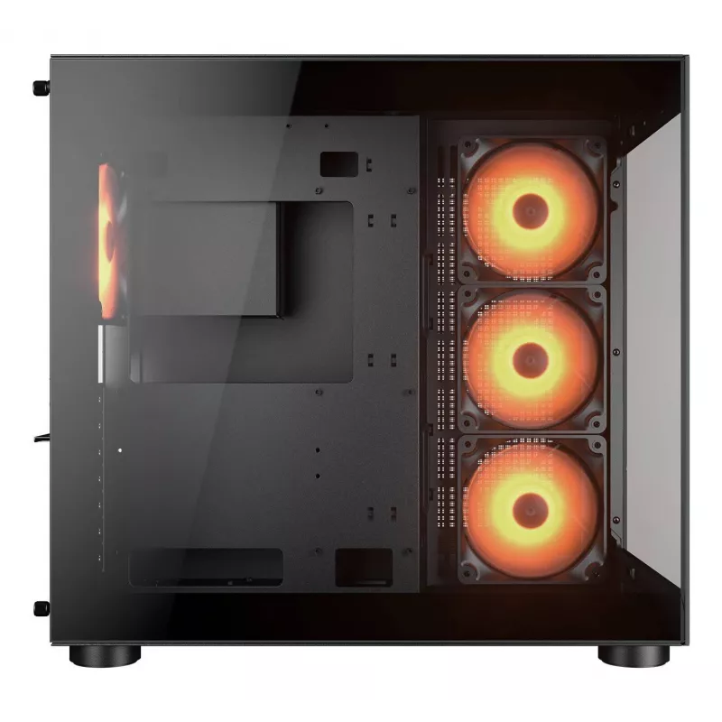 COUGAR PC Midi Tower korpusas FV150 ARGB — juodas, ATX/MicroATX/Mini-ITX, 3x120mm priekyje + 1x120mm gale, 2x3,5 col. ir 2x2,5 col. nišos