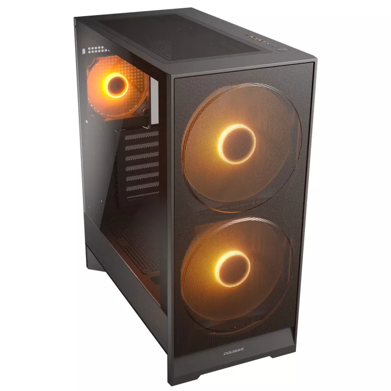 COUGAR Midi Tower Case, Airface 180, ARGB, Juoda