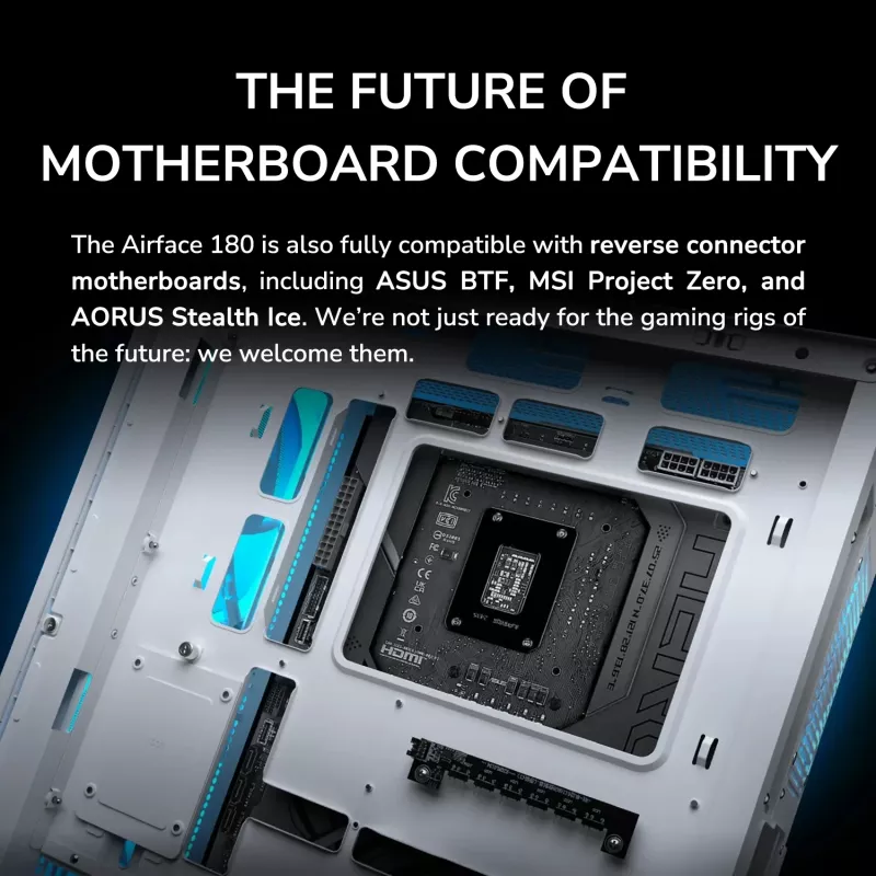 COUGAR Midi Tower Case, Airface 180, ARGB, Juoda