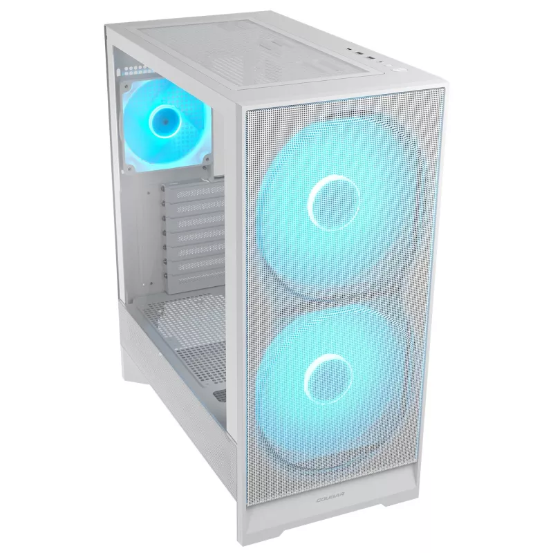 COUGAR Midi Tower korpusas, Airface 180, ARGB, baltas