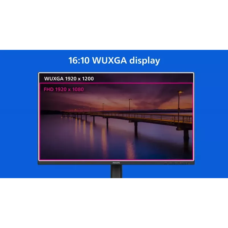 Philips 3000 serijos 24B2U3301D/00 kompiuterio monitorius 61,2 cm (24,1 colio) 1920 x 1200 pikselių WUXGA LCD juodas