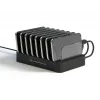 Conceptronic OZUL 8 prievadų 75 W USB PD įkrovimo stotelė, vidaus, kintamoji srovė, 12 V, juoda