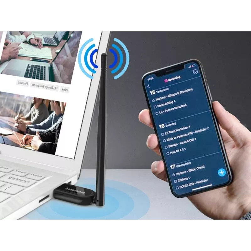 Conceptronic ABBY tolimojo nuotolio Bluetooth 5.1 USB adapteris su išorine antena