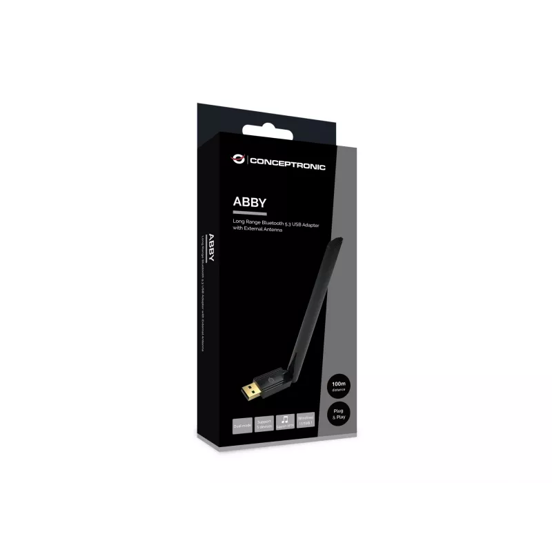 Conceptronic ABBY17B Long Range Bluetooth 5.3 USB adapteris, išorinė antena