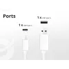 Conceptronic 2 prievadų 20W GaN USB PD įkroviklis, USB-C x 1, USB-A x 1, QC 3.0, PPS