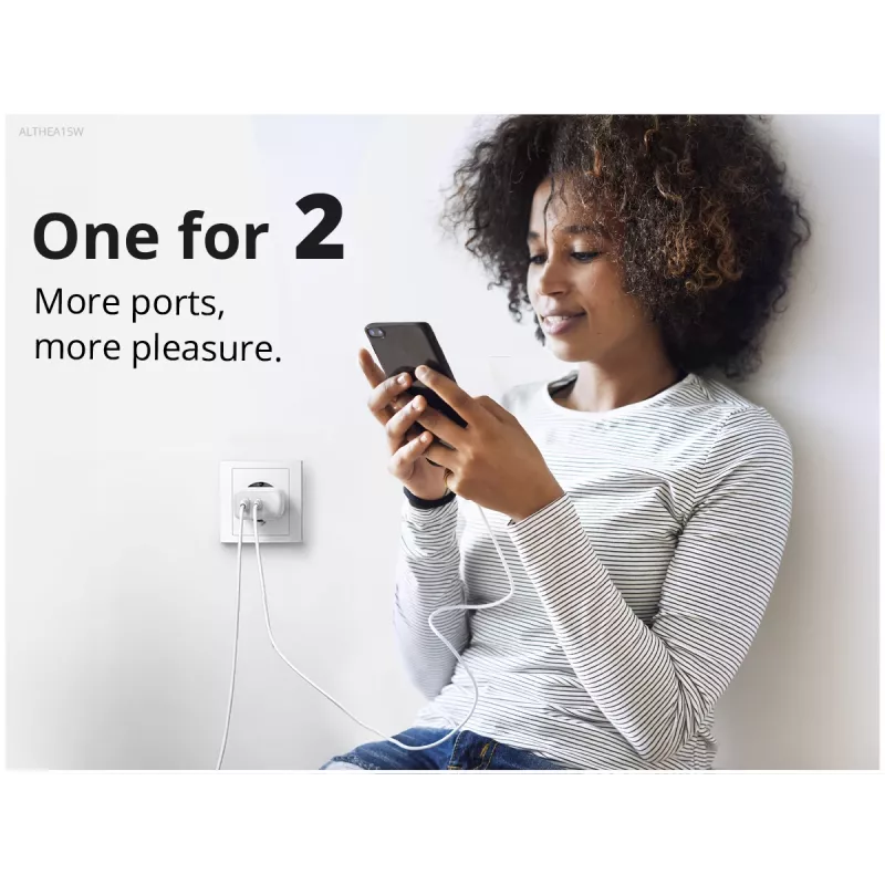 Conceptronic 2 prievadų 20W GaN USB PD įkroviklis, USB-C x 1, USB-A x 1, QC 3.0, PPS