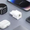Conceptronic 2 prievadų 20W GaN USB PD įkroviklis, USB-C x 1, USB-A x 1, QC 3.0, PPS