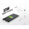 Conceptronic 2 prievadų 33 W GaN USB PD įkroviklis su 3-in-1 įkrovimo kabeliu, USB-C x 1, USB-A x 1, QC 3.0, PPS