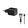 Conceptronic 2 prievadų 33 W GaN USB PD įkroviklis su 3-in-1 įkrovimo kabeliu, ALTHEA16B