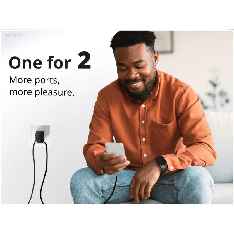 Conceptronic 2 prievadų 33 W GaN USB PD įkroviklis su 3-in-1 įkrovimo kabeliu, ALTHEA16B