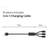 Conceptronic 2 prievadų 33 W GaN USB PD įkroviklis su 3-in-1 įkrovimo kabeliu, ALTHEA16B