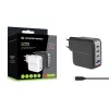 Conceptronic 4 prievadų 100 W GaN USB PD įkroviklis su USB-C įkrovimo laidu, USB-C x 3, USB-A x 1, QC 3.0, PPS