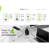 Conceptronic 4 prievadų 100 W GaN USB PD įkroviklis su USB-C įkrovimo laidu, USB-C x 3, USB-A x 1, QC 3.0, PPS