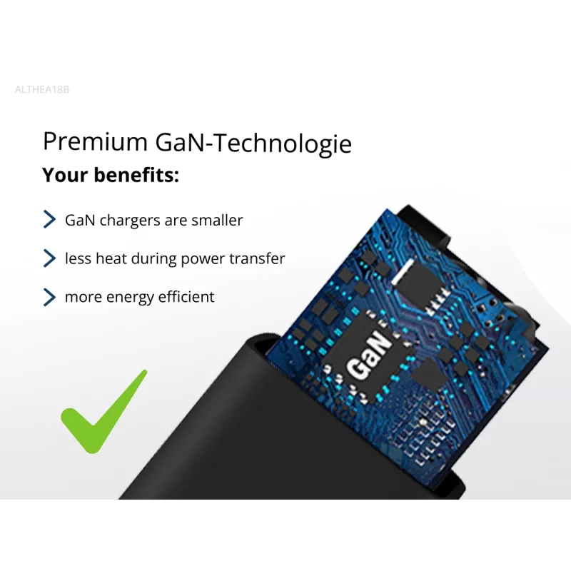Conceptronic 4 prievadų 100 W GaN USB PD įkroviklis su USB-C įkrovimo laidu, USB-C x 3, USB-A x 1, QC 3.0, PPS