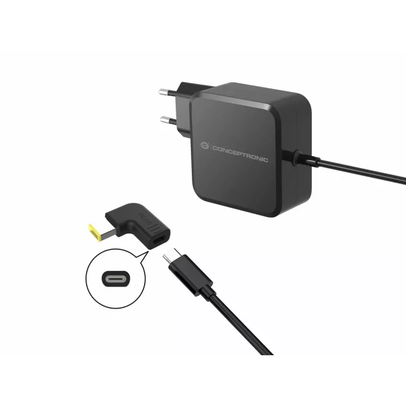 Conceptronic ABBY15PC05 nuolatinės srovės į USB-C adapteris, Lenovo plonas antgalis, 18-20 V