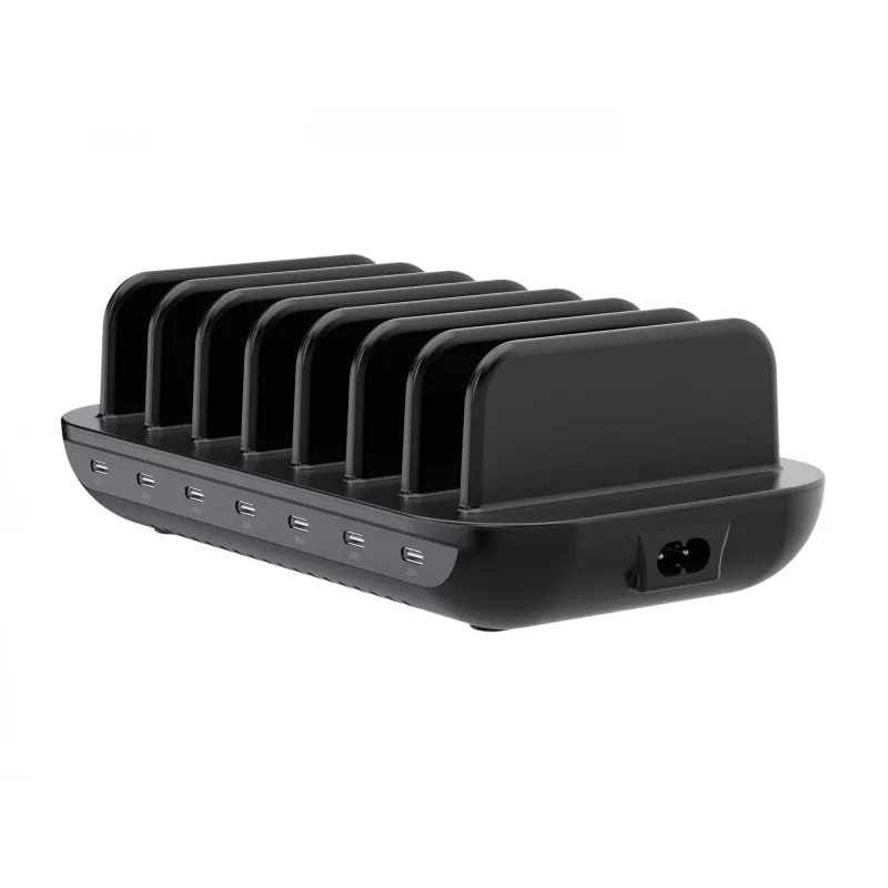 Conceptronic OZUL07B 160W 7 prievadų USB PD įkrovimo stotelė, USB-C x 7, PD 3.0