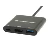 Conceptronic DONN01B nešiojamojo kompiuterio dokas / prievadų replikatorius USB 3.2 Gen 1 (3.1 Gen 1) Type-C juodas