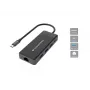 Conceptronic DONN14G nešiojamojo kompiuterio dokas / prievado replikatorius, laidinis, USB 3.2 Gen 1 (3.1 Gen 1) Type-C, pilkas