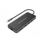 Conceptronic DONN15G nešiojamojo kompiuterio dokas / prievado replikatorius, laidinis, USB 3.2 Gen 1 (3.1 Gen 1) Type-C, pilkas