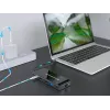 Conceptronic DONN15G nešiojamojo kompiuterio dokas / prievado replikatorius, laidinis, USB 3.2 Gen 1 (3.1 Gen 1) Type-C, pilkas