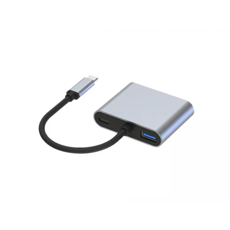 Conceptronic DONN16G Laidinis USB 3.2 Gen 1 Type-C pilkos spalvos 100W 4K Ultra HD