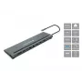 „Conceptronic DONN17G“ nešiojamojo kompiuterio dokas / prievado atkartotuvas laidinis USB 3.2 Gen 1 (3.1 Gen 1) Type-C pilkas